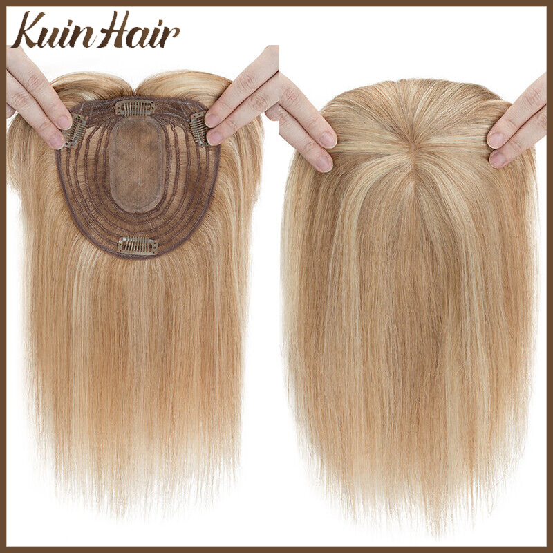 Seamless Clip In Hair Extensions Human Hair - Base in seta Topper da donna