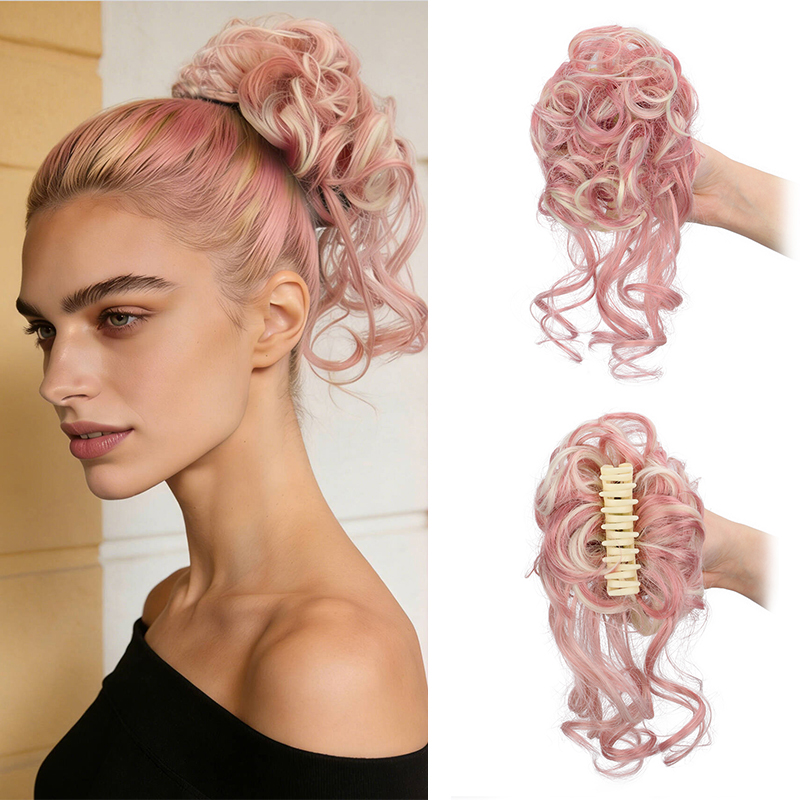 Chignon sintetico riccio con c - Claw Clip Messy Bun Hair Piece recensione e prezzo