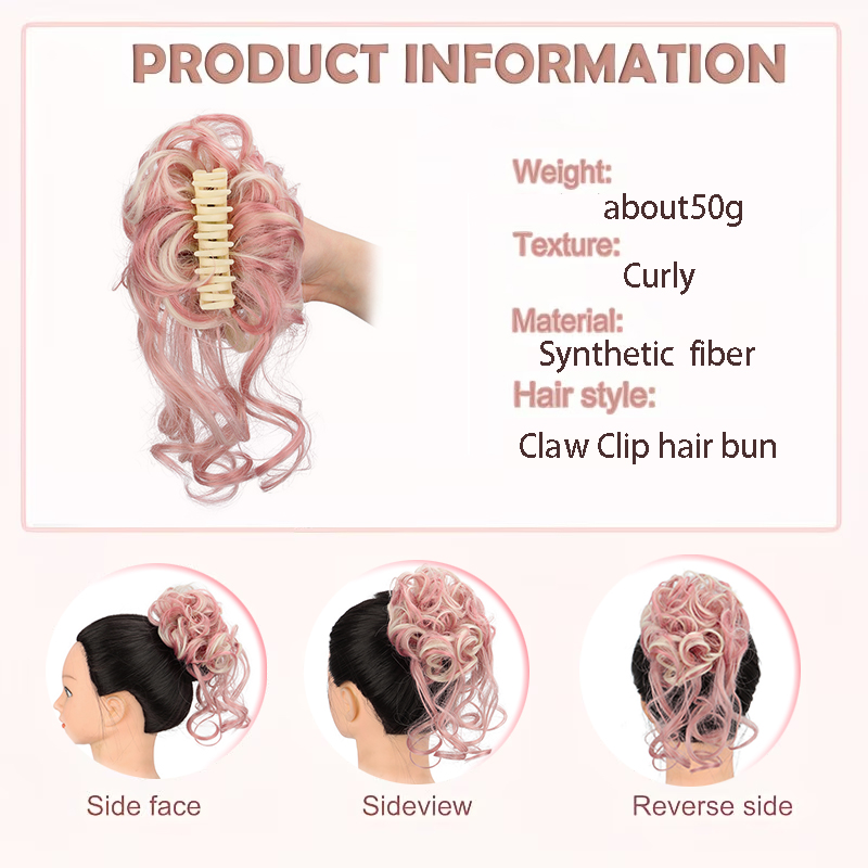 Chignon sintetico riccio con c - Claw Clip Messy Bun Hair Piece recensione e prezzo