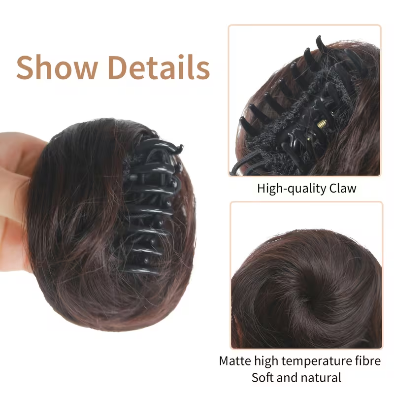 Chignon sintetico a clip, lisc - Claw Clip Messy Bun Hair Piece recensione e prezzo