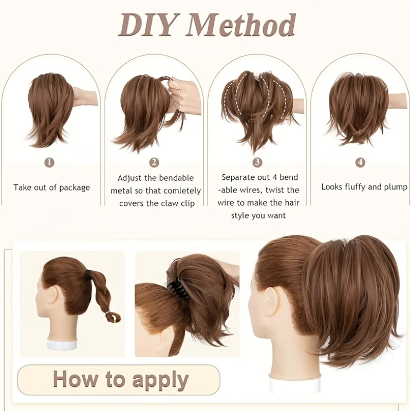 Extension per coda di cavallo  - Claw Clip Messy Bun Hair Piece recensione e prezzo