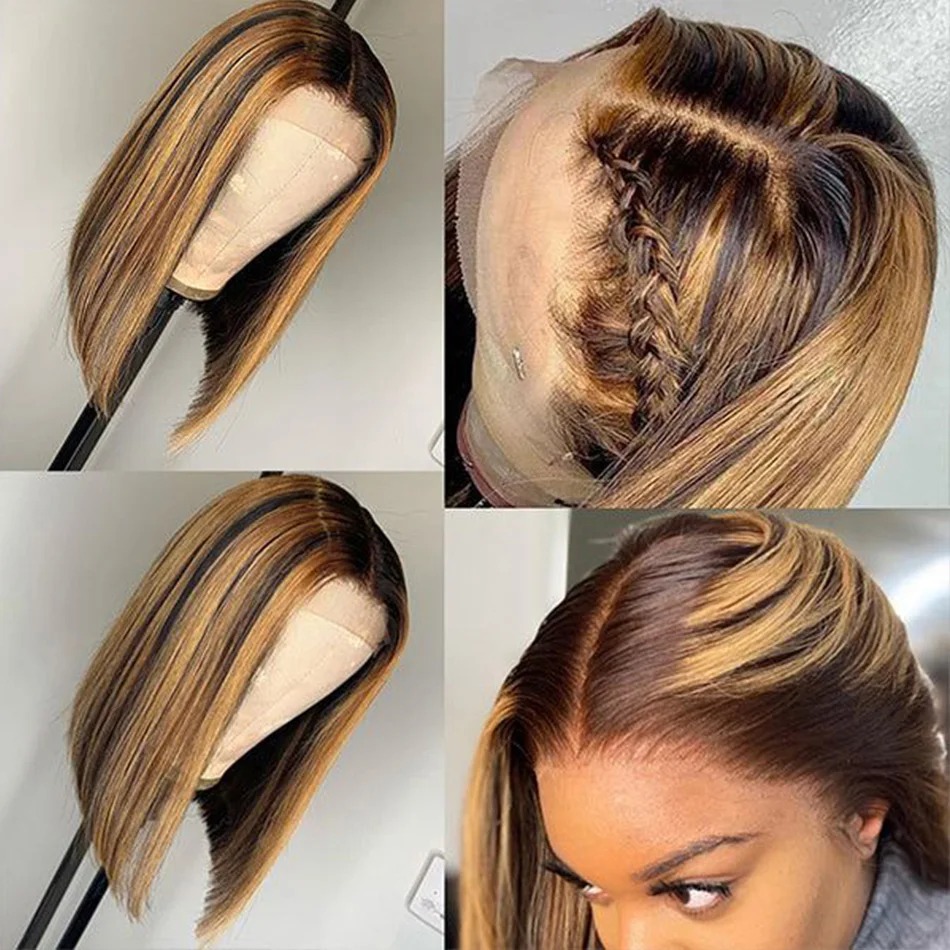 Parrucca bionda con mèches, pa - Pre Parted 13X4 Lace Front Bob Wig recensione e prezzo
