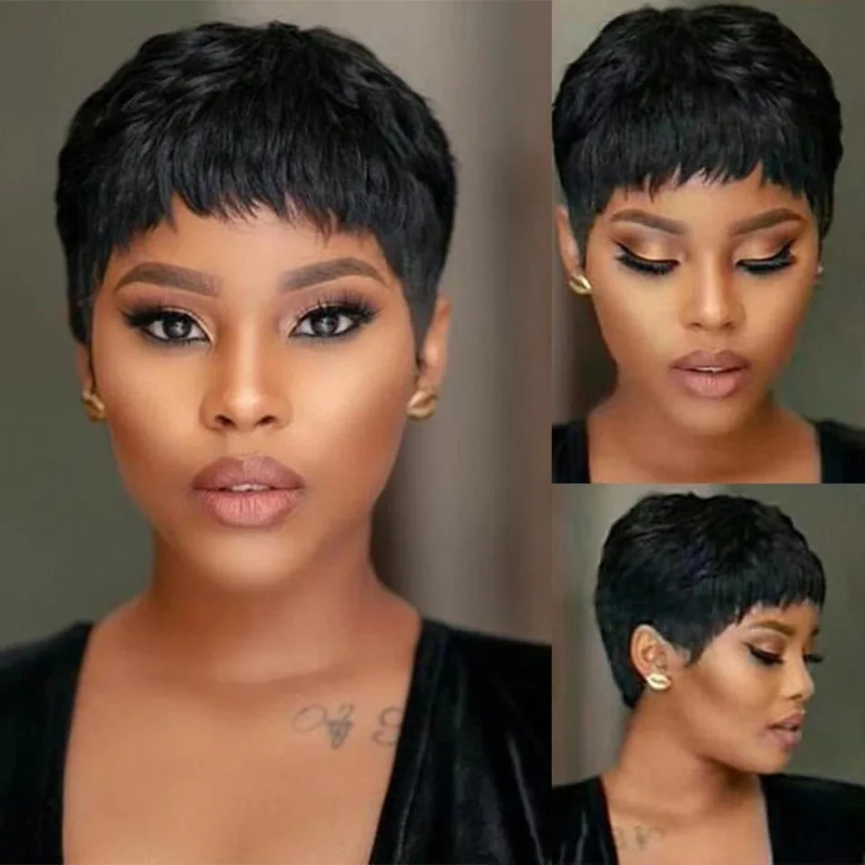 Parrucche corte in capelli uma - Short Pixie Cut Wig Human Hair Cheap recensione e prezzo