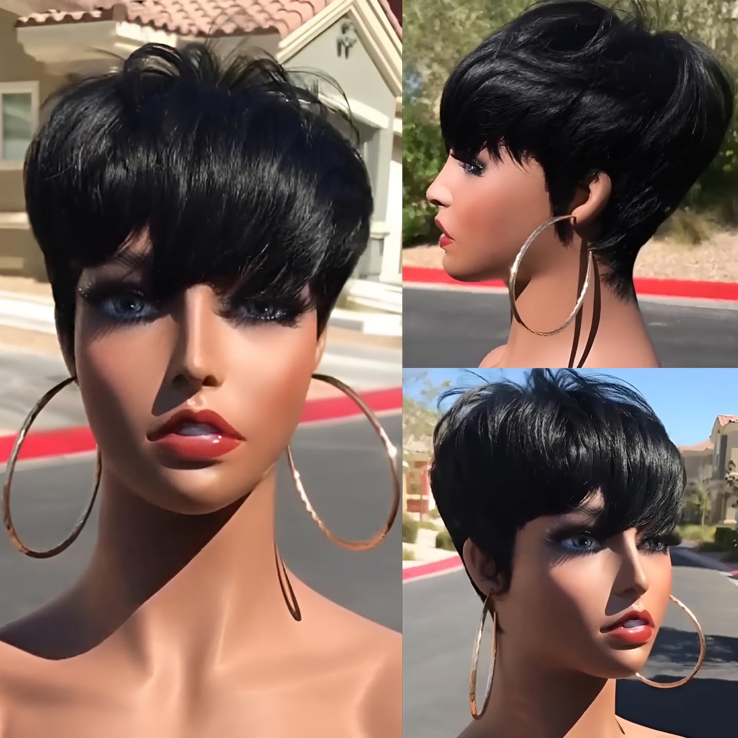 Parrucche corte in capelli uma - Short Pixie Cut Wig Human Hair Cheap recensione e prezzo