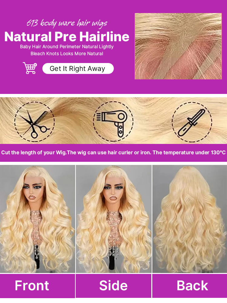 Parrucca Frontale in Pizzo 13x - 613 Blonde Body Wave Lace Front Wig recensione e prezzo