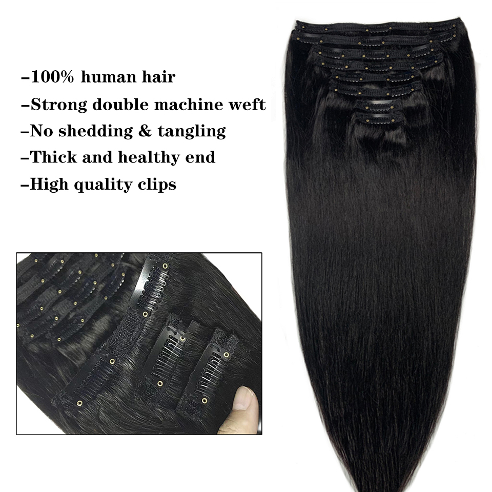 Extension per capelli a clip,  - Seamless Clip In Hair Extensions Human Hair recensione e prezzo